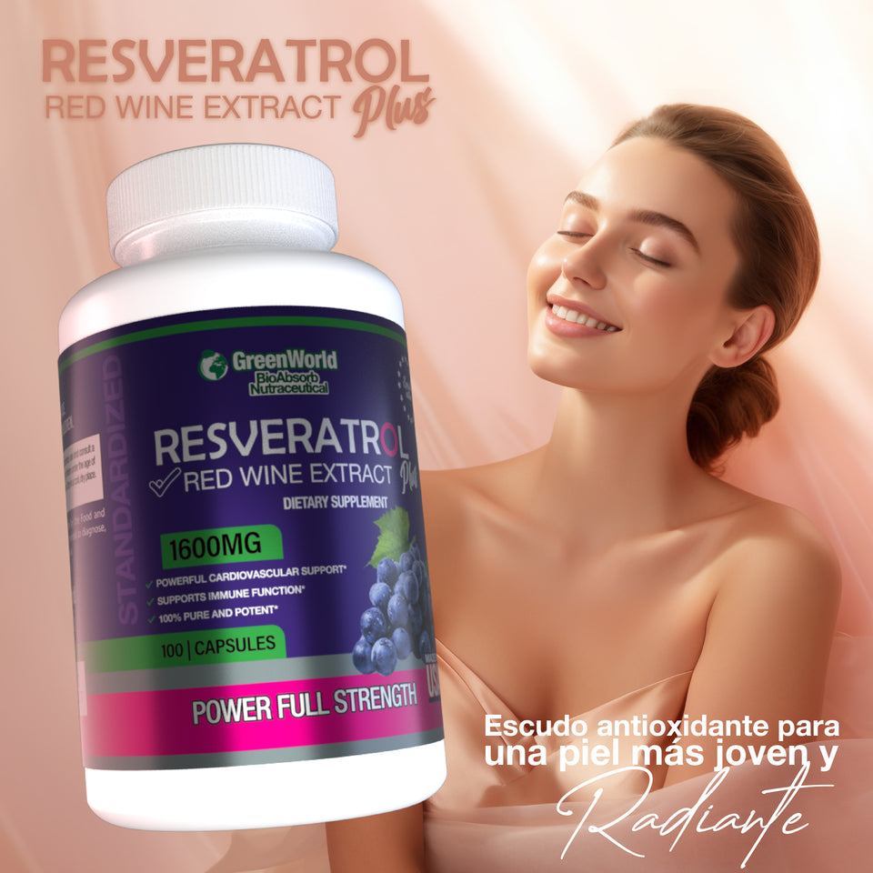 RESVERATROL PLUS - ANTI ENVEJECIMIENTO CELULAR 🍇